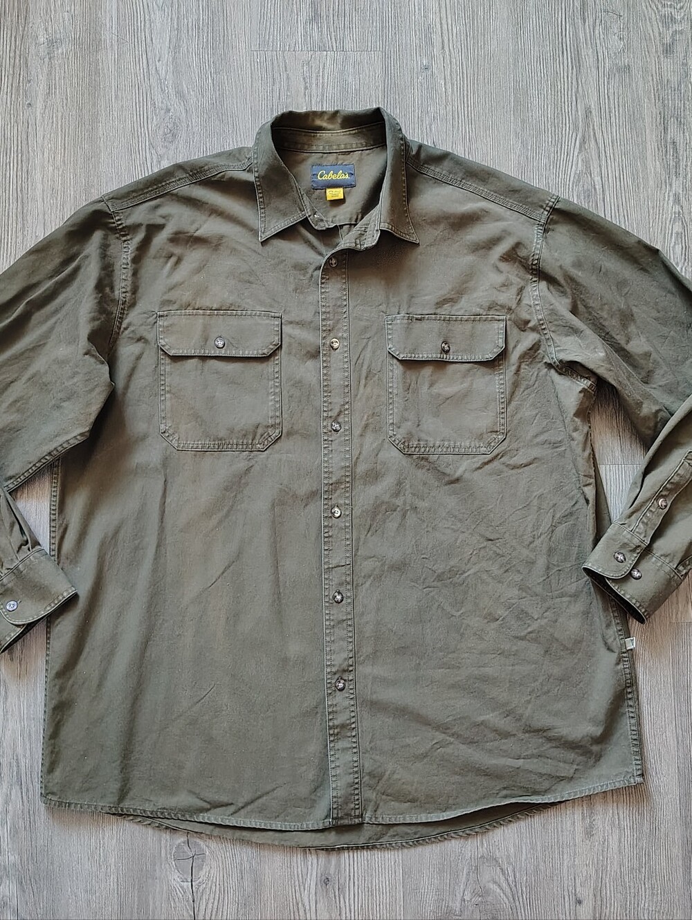 Cabela's Men's 2XLT Heavyweight Ripstop Cotton Canvas Utility Shirt